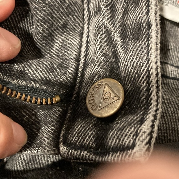 80’s vtg high waist Guess? Jeans black stonewash 28 - Picture 6 of 14